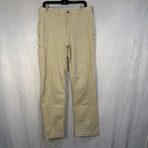 Duluth Trading Co Flex Ballroom Khakis  Mens Size 32x34 Regular Fit Beige